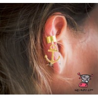 Кафф "Золотой якорь". Без прокола